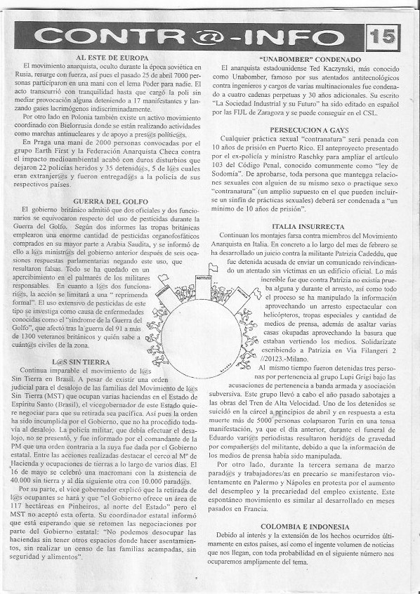 Página del fanzine