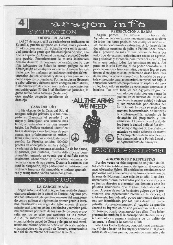 Página del fanzine