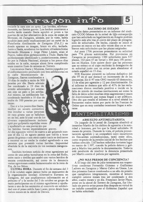 Página del fanzine