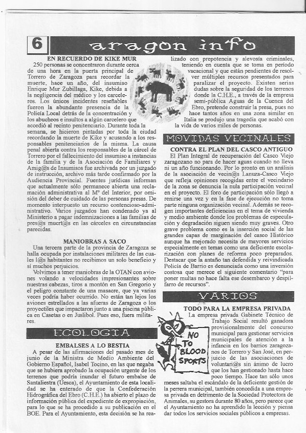 Página del fanzine