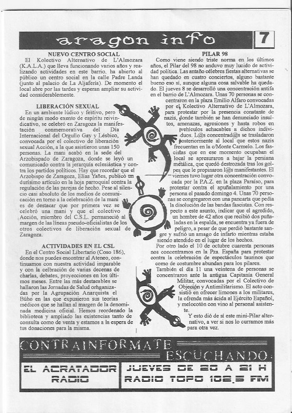 Página del fanzine