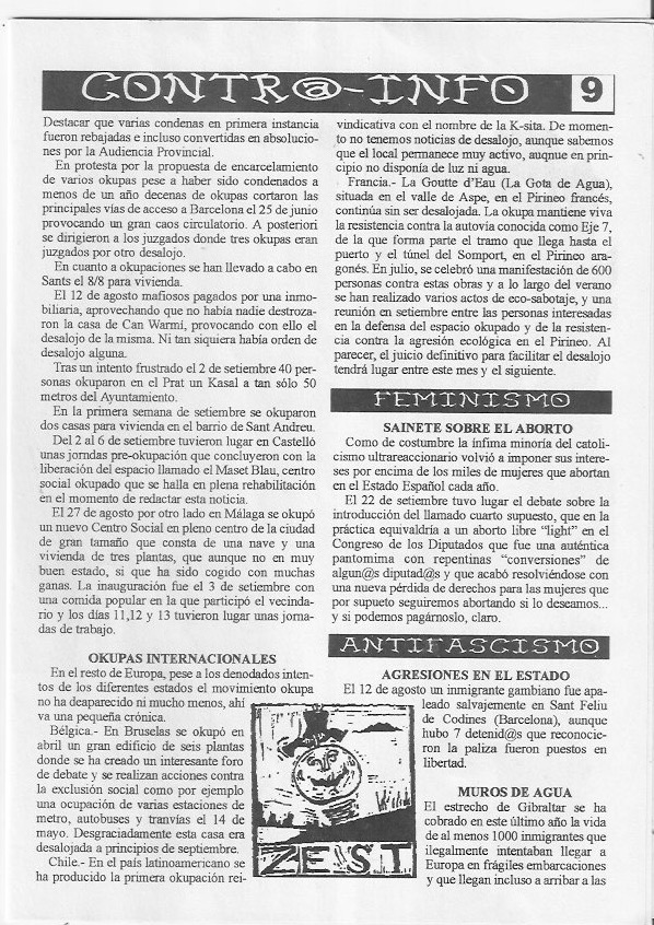 Página del fanzine