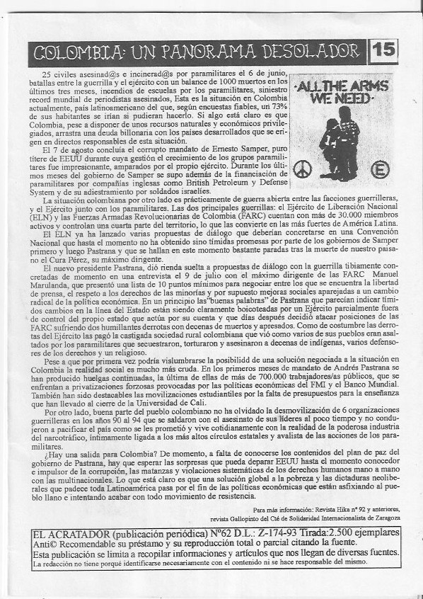 Página del fanzine