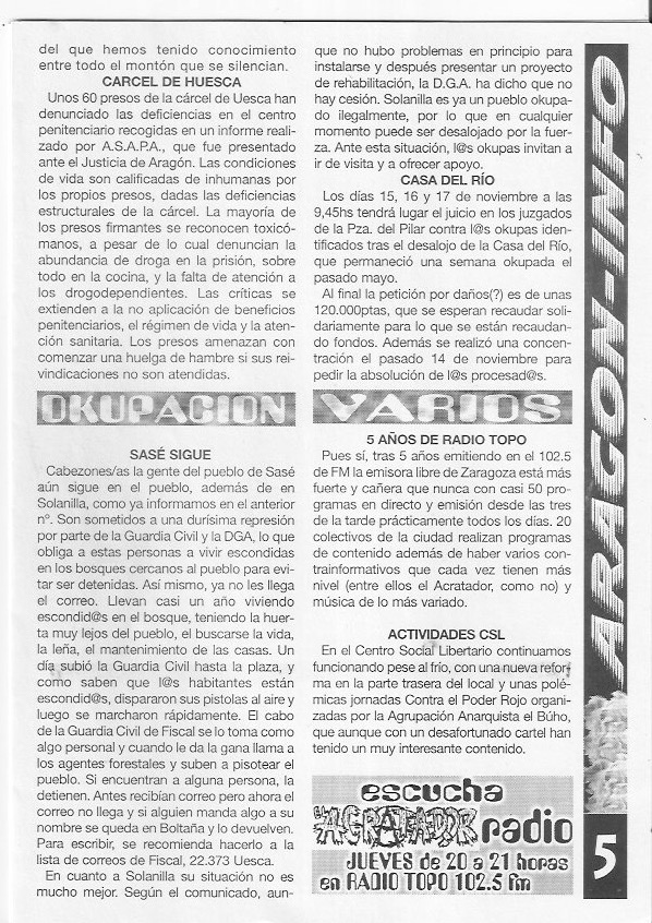 Página del fanzine