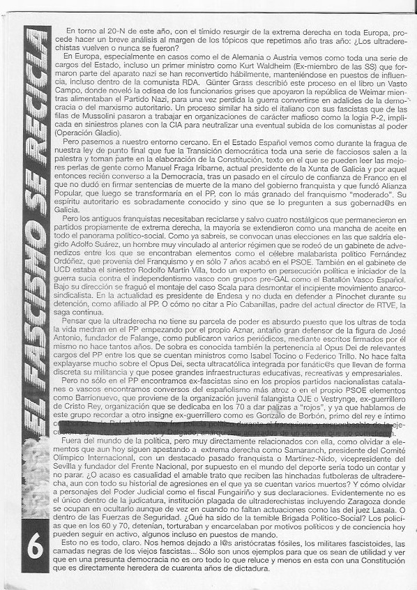 Página del fanzine
