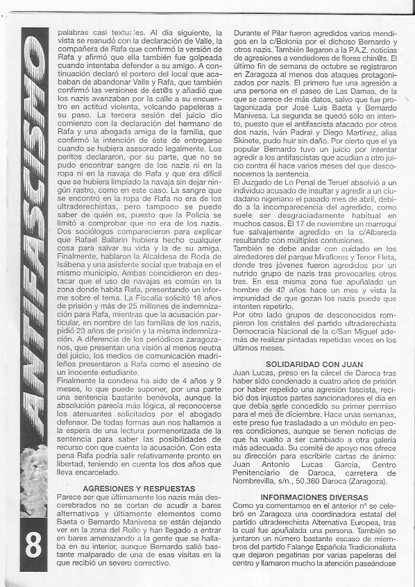 Página del fanzine