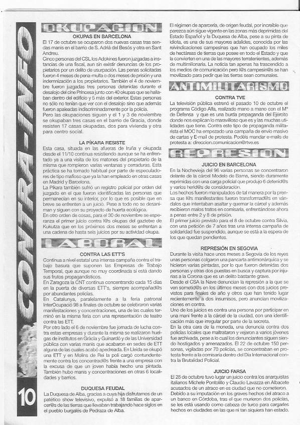 Página del fanzine