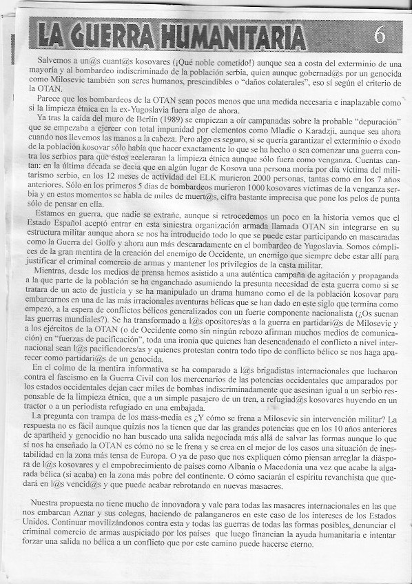 Página del fanzine