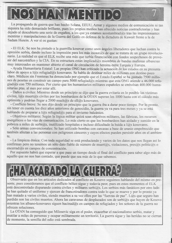 Página del fanzine