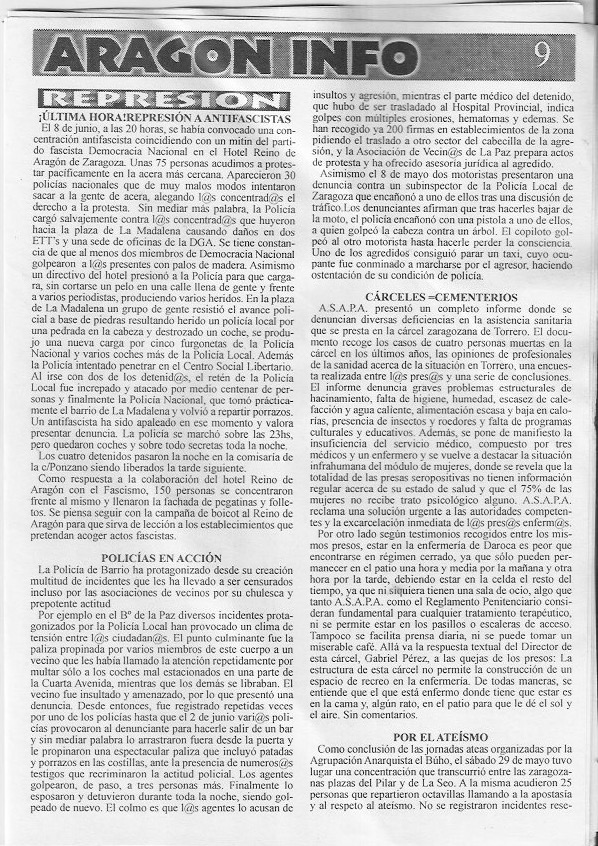 Página del fanzine