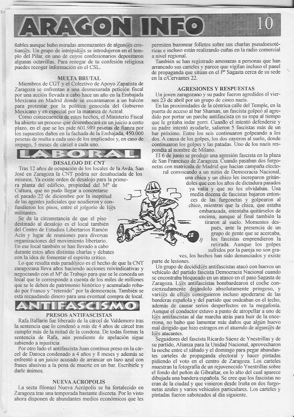 Página del fanzine
