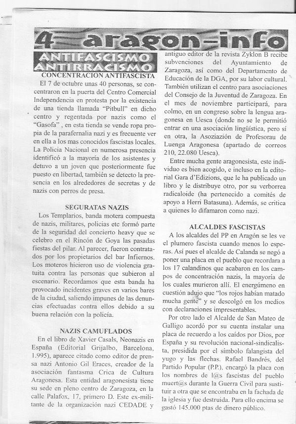 Página del fanzine