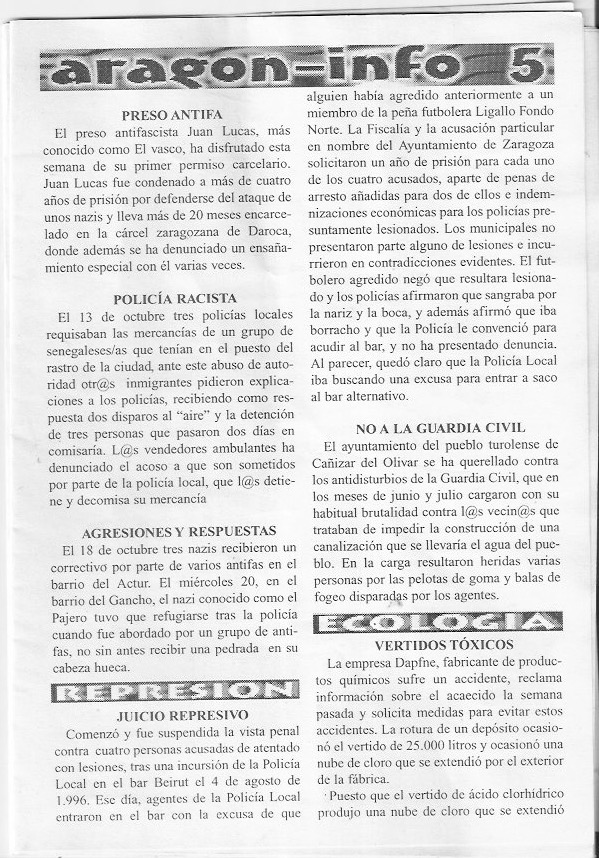 Página del fanzine