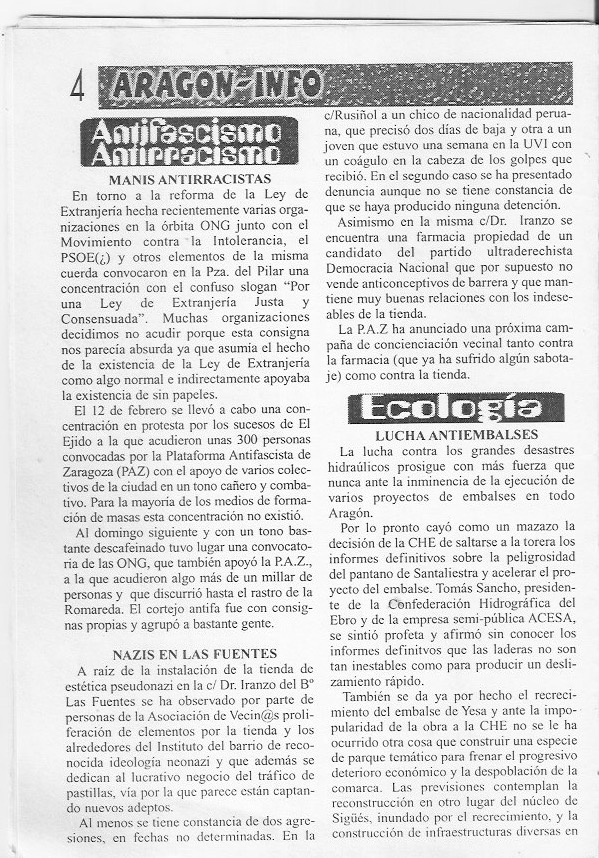 Página del fanzine
