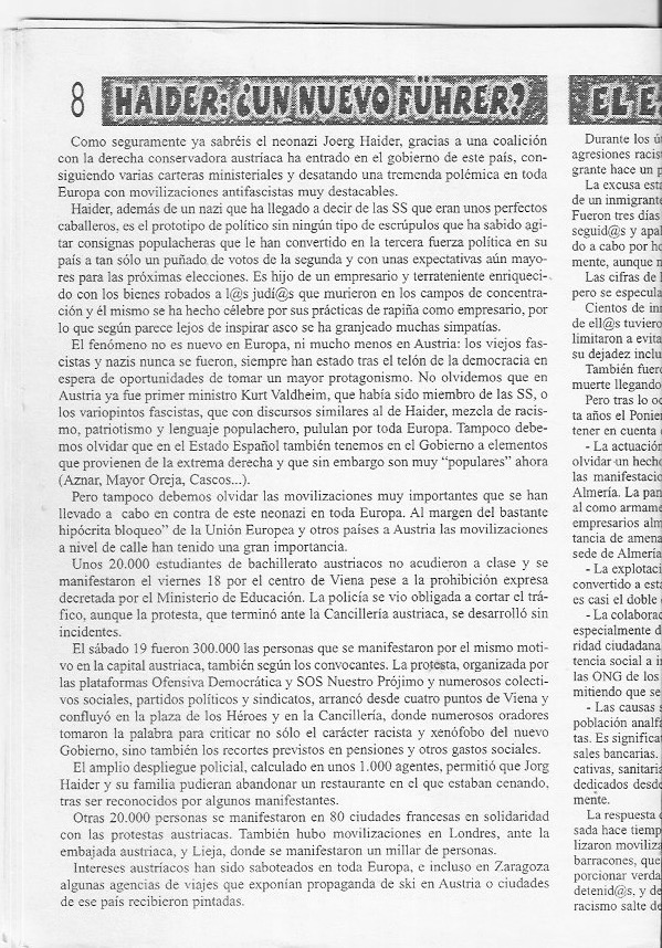 Página del fanzine