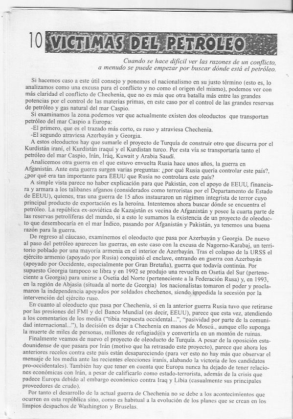 Página del fanzine