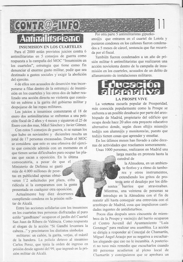Página del fanzine