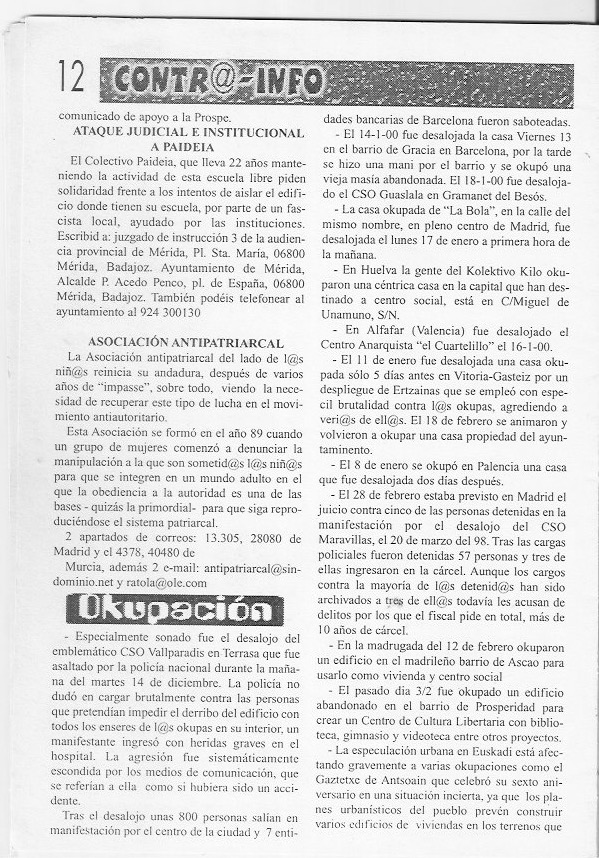 Página del fanzine