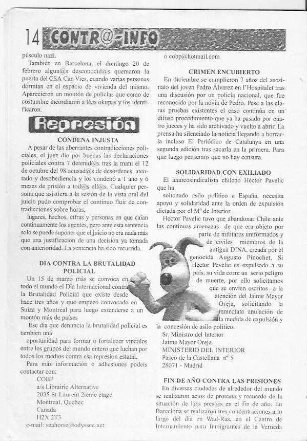 Página del fanzine