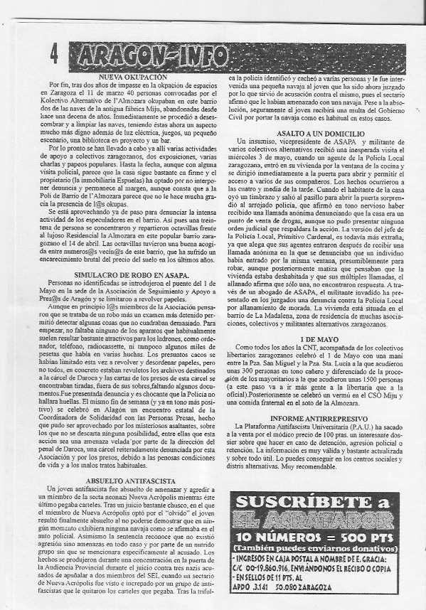 Página del fanzine