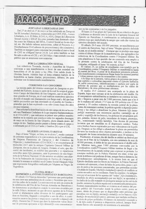 Página del fanzine