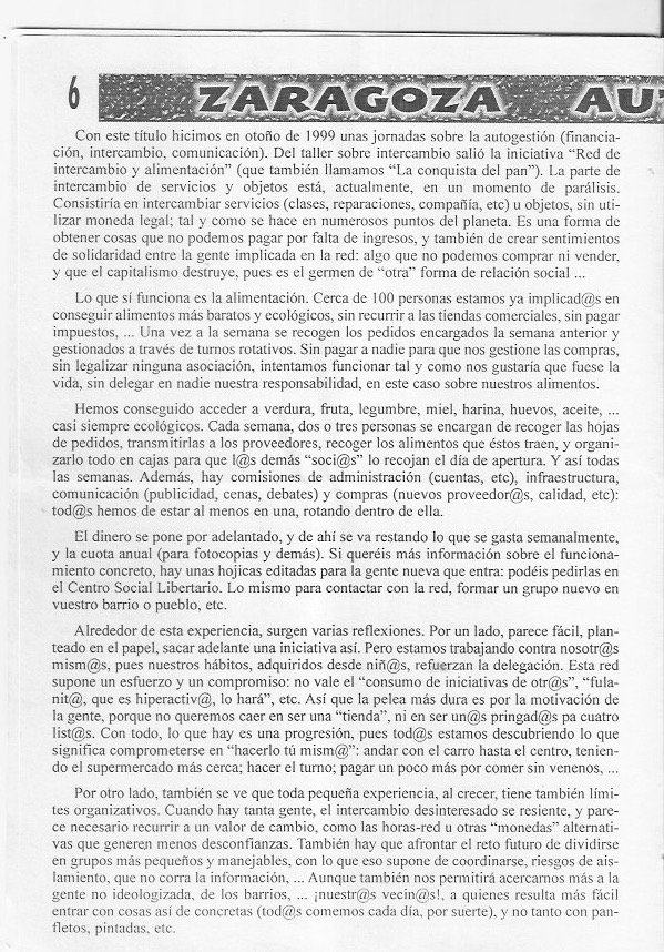 Página del fanzine