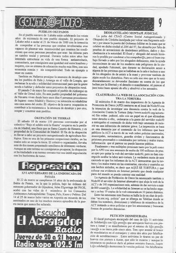 Página del fanzine