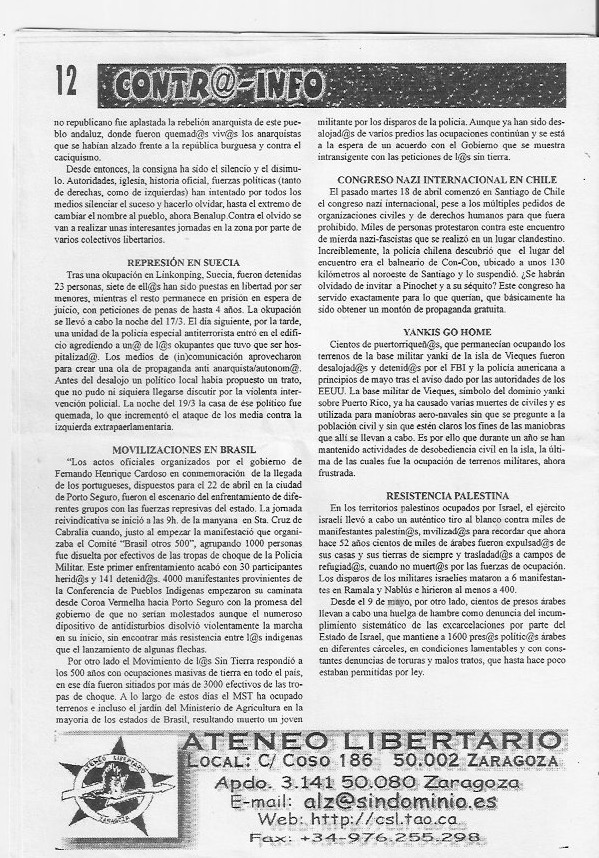 Página del fanzine