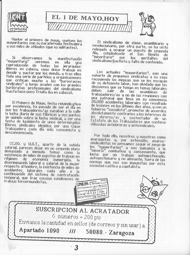 Página del fanzine