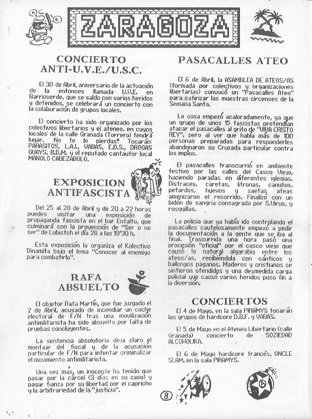 Página del fanzine