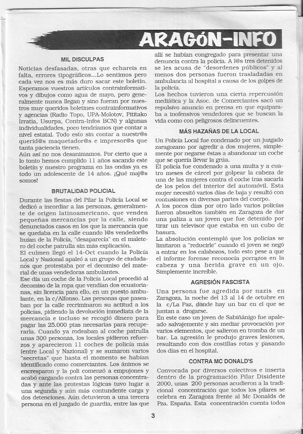 Página del fanzine