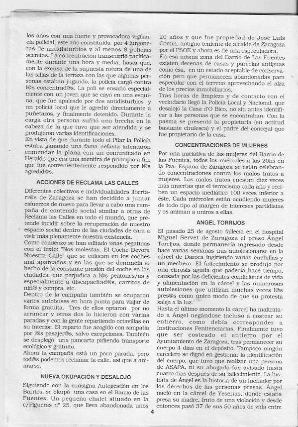 Página del fanzine