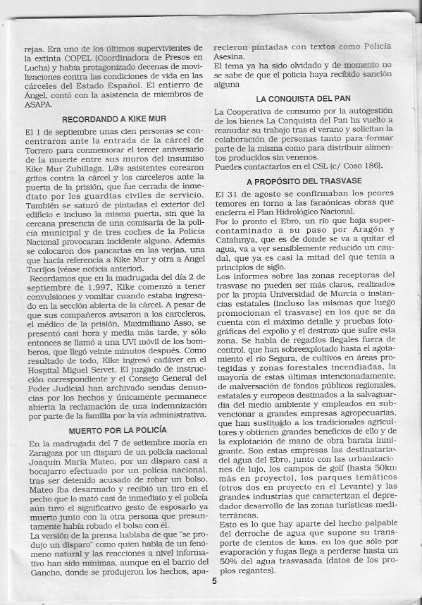 Página del fanzine