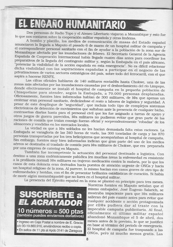 Página del fanzine