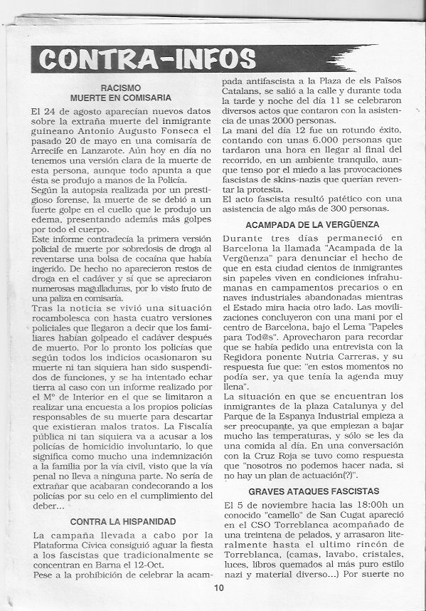 Página del fanzine