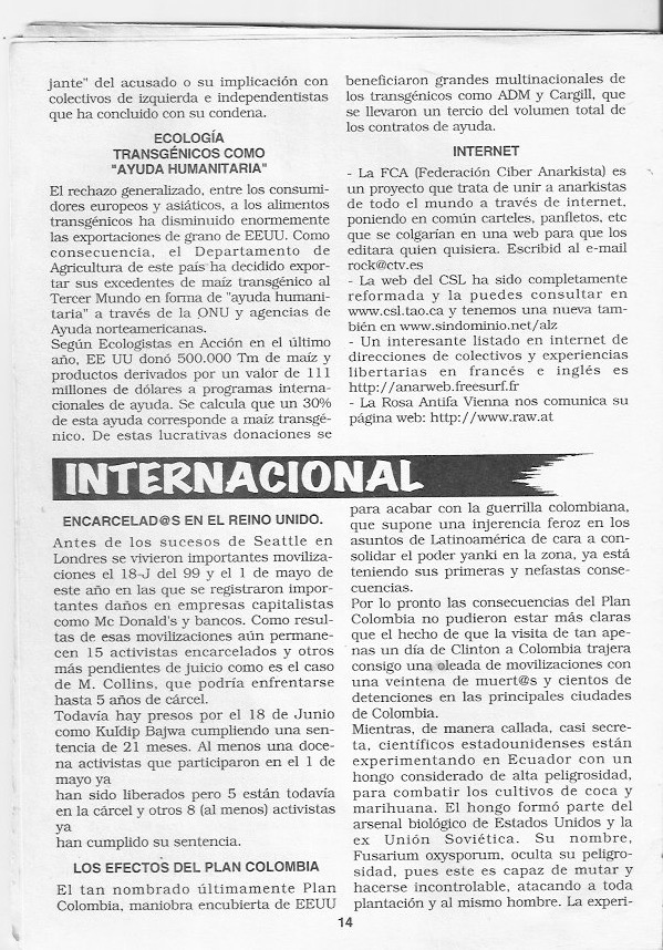 Página del fanzine