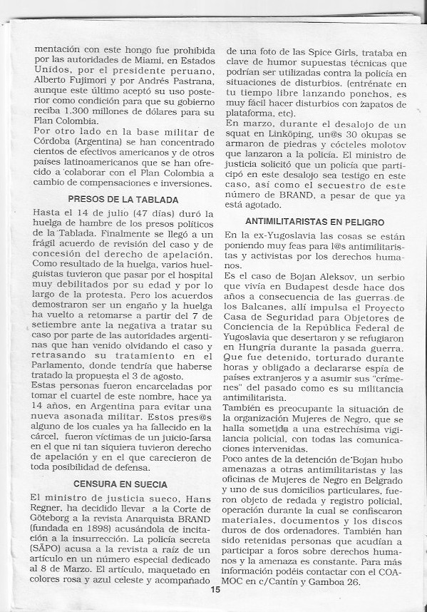 Página del fanzine