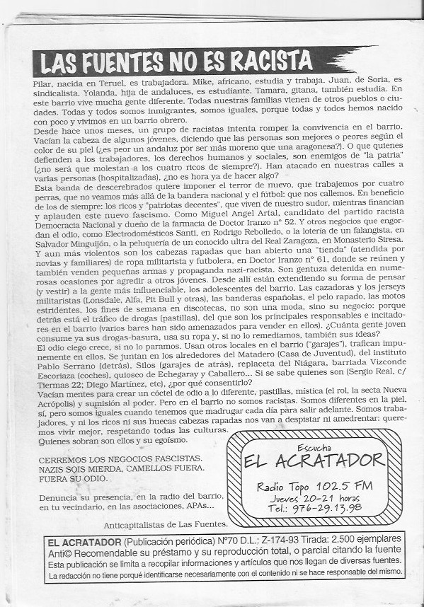 Página del fanzine