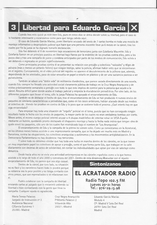 Página del fanzine