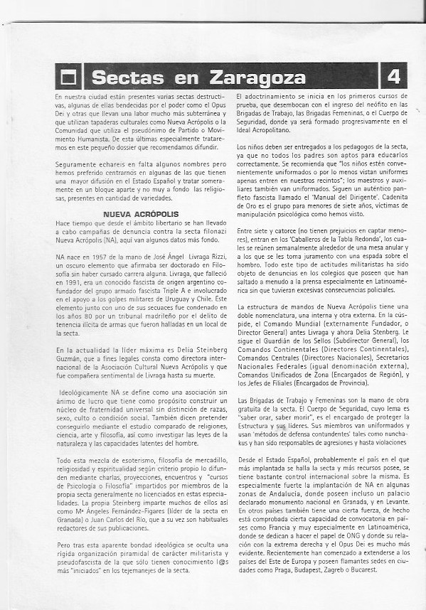 Página del fanzine