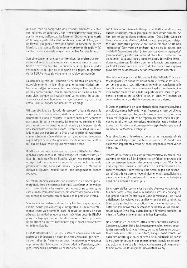 Página del fanzine