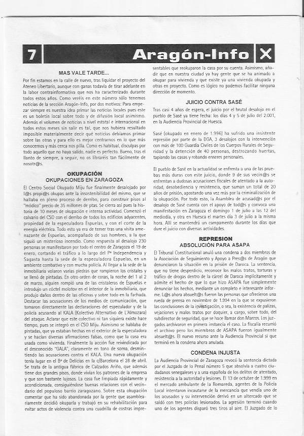 Página del fanzine