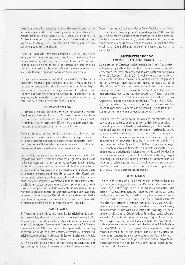 Página del fanzine