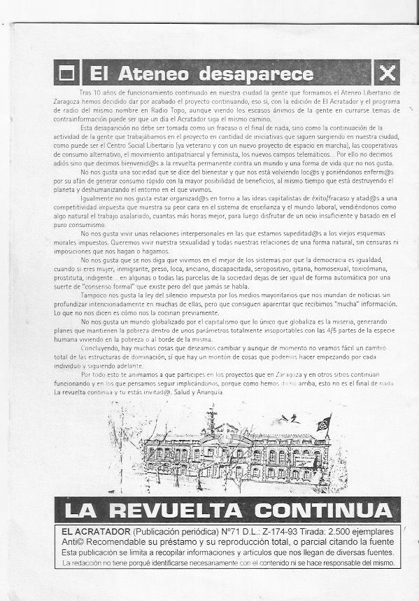 Página del fanzine
