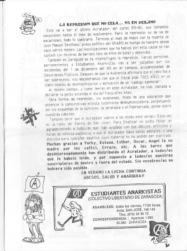 Página del fanzine
