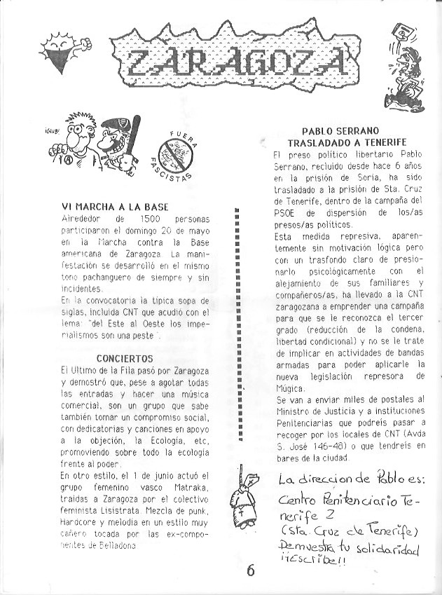 Página del fanzine