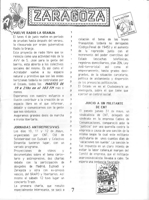 Página del fanzine
