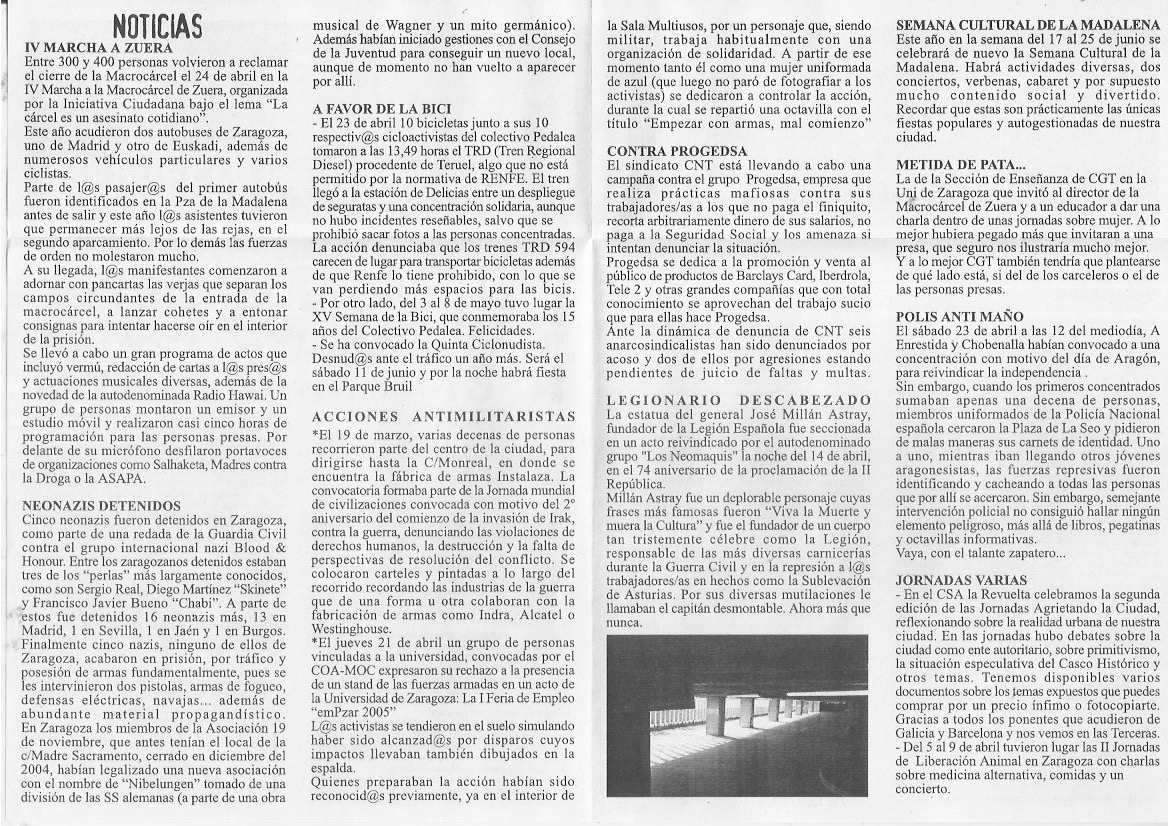 Página del fanzine