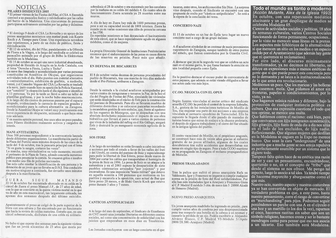 Página del fanzine
