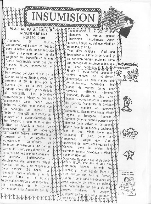 Página del fanzine